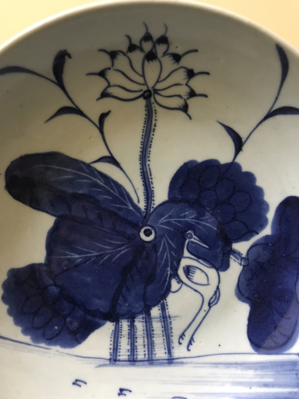 古玩陶瓷青花盤拍賣，當(dāng)前價(jià)格6800元