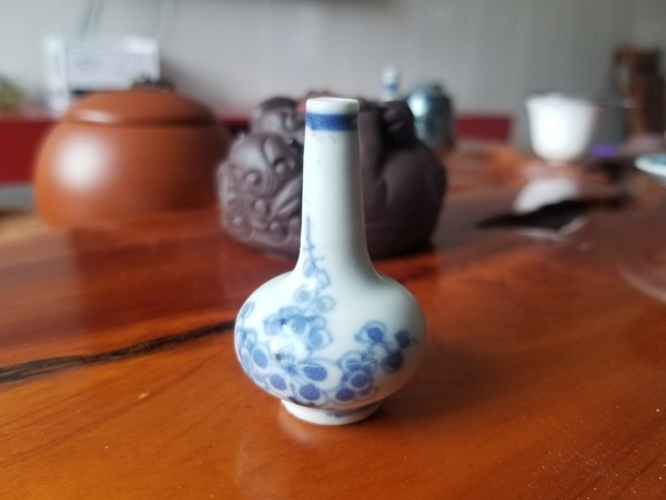 古玩轉賣康熙青花錐把瓶拍賣，當前價格1980元