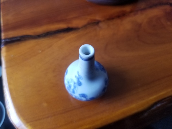 古玩陶瓷康熙青花錐把瓶拍賣，當前價格860元