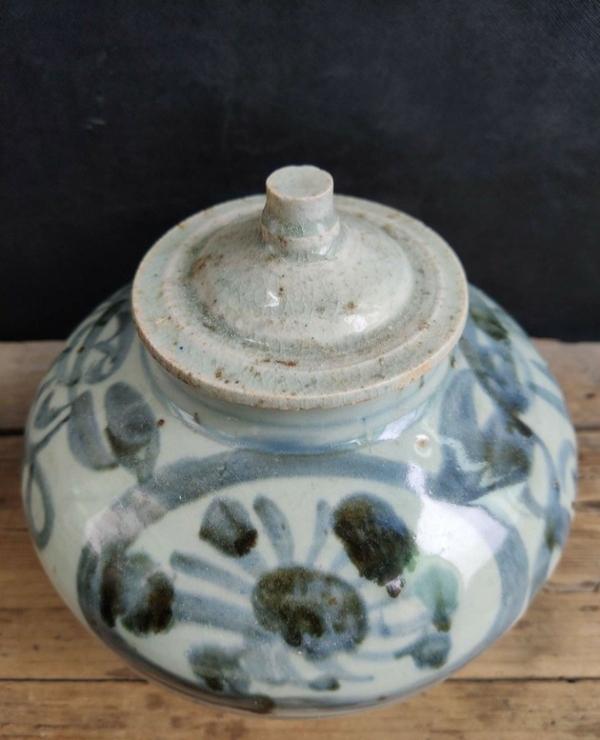 古玩陶瓷青花罐拍賣,當前價格2698元