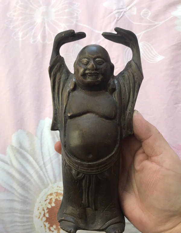 古玩銅器民國彌勒佛拍賣，當(dāng)前價格2000元