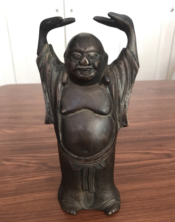 古玩銅器民國彌勒佛拍賣，當(dāng)前價格2000元