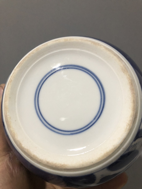 古玩陶瓷青花留白冰梅紋罐拍賣,當前價格500元