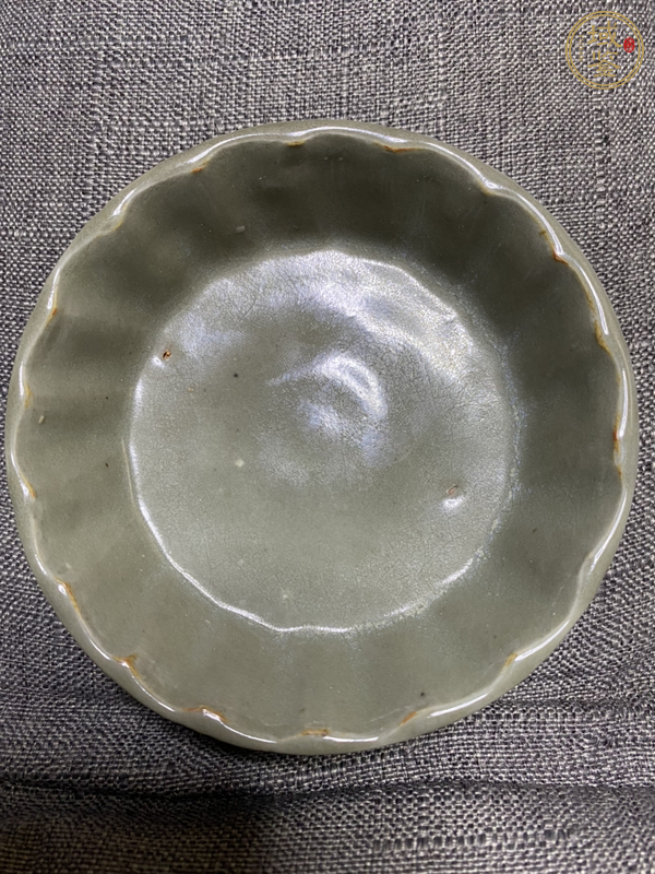 古玩陶瓷元末明初·青釉蔗段洗真品鑒賞圖