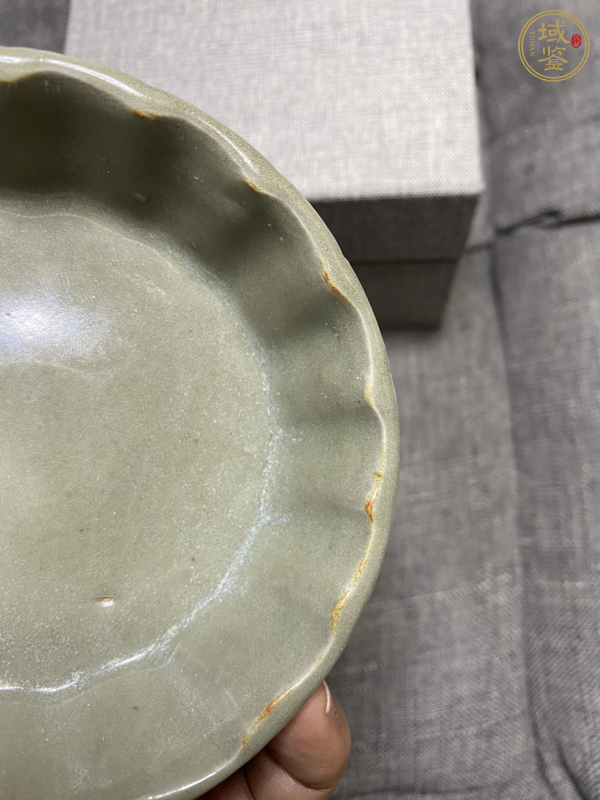 古玩陶瓷元末明初·青釉蔗段洗真品鑒賞圖