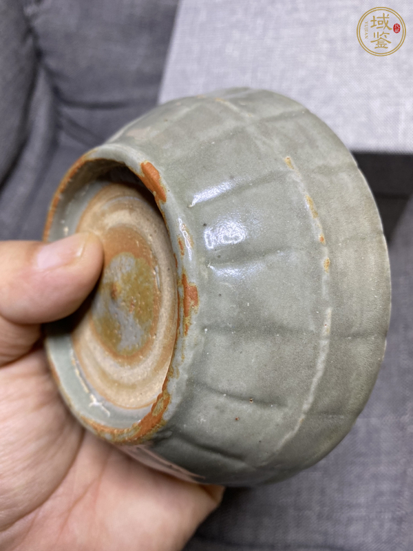 古玩陶瓷元末明初·青釉蔗段洗真品鑒賞圖