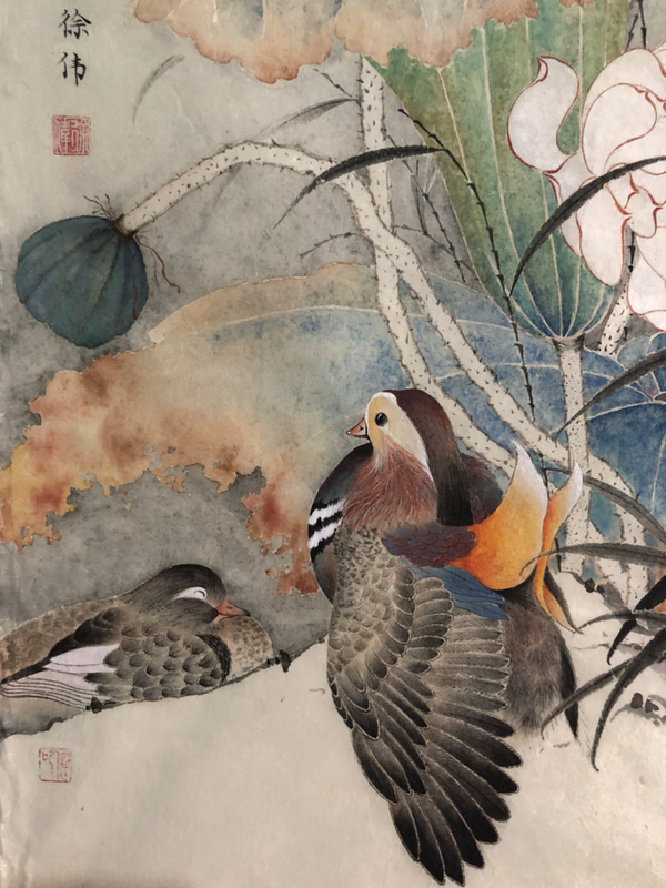 古玩字畫徐偉老師精品花鳥圖拍賣,當前價格666元