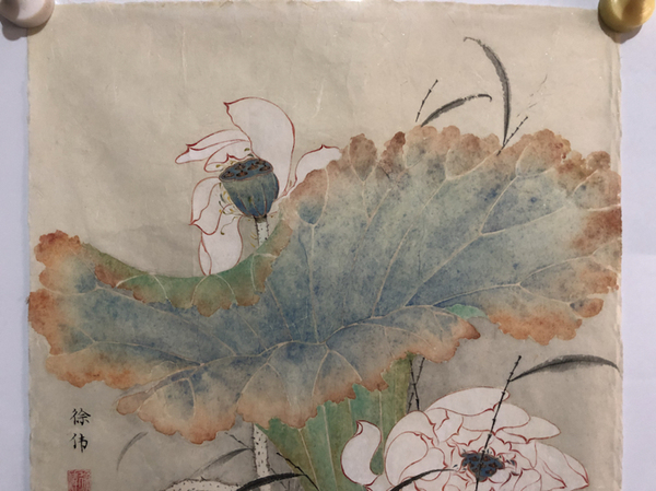 古玩字畫徐偉老師精品花鳥圖拍賣,當前價格666元