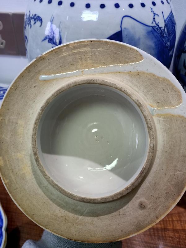 古玩陶瓷清代青花山水通景樊壯罐一對拍賣,當前價格19999元