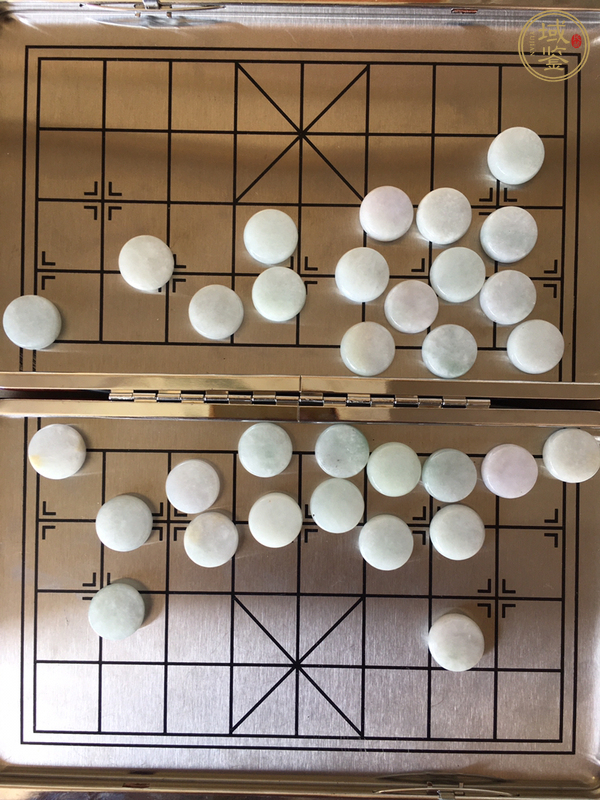 古玩玉器翡翠象棋真品鑒賞圖