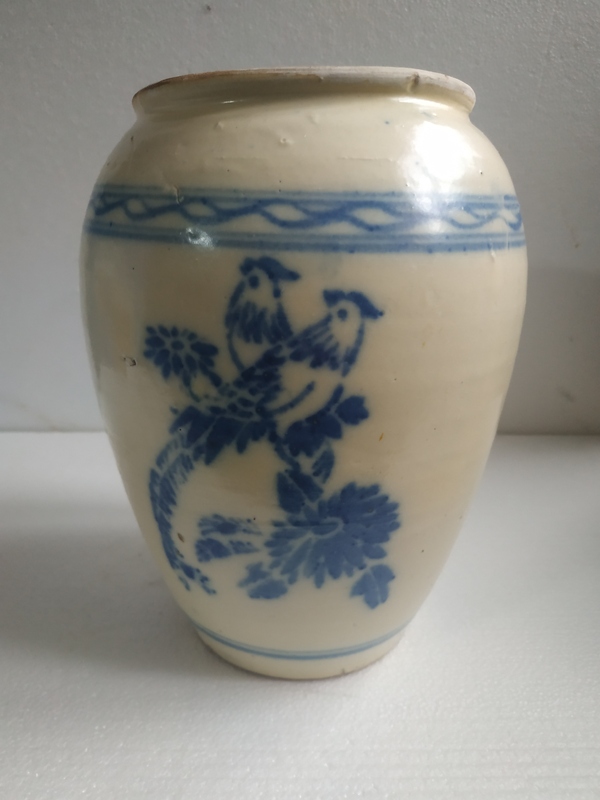 古玩轉(zhuǎn)賣青花花鳥花卉紋罐拍賣，當(dāng)前價格3000元