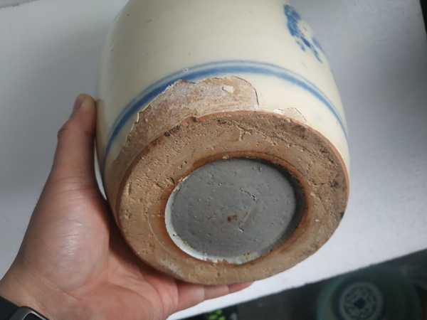古玩陶瓷青花花鳥花卉紋罐拍賣，當前價格288元