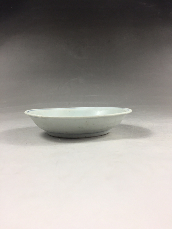 古玩陶瓷明代青花鶴紋盤拍賣,當前價格58元