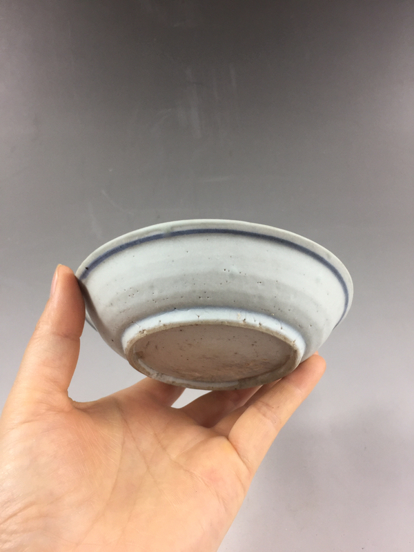 古玩陶瓷明代青花鶴紋盤拍賣,當前價格58元