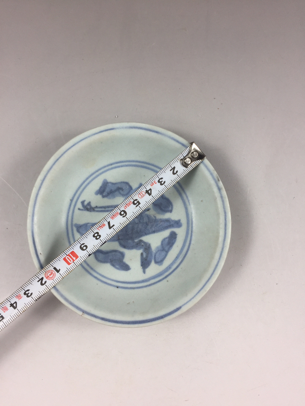 古玩陶瓷明代青花鶴紋盤拍賣,當前價格58元