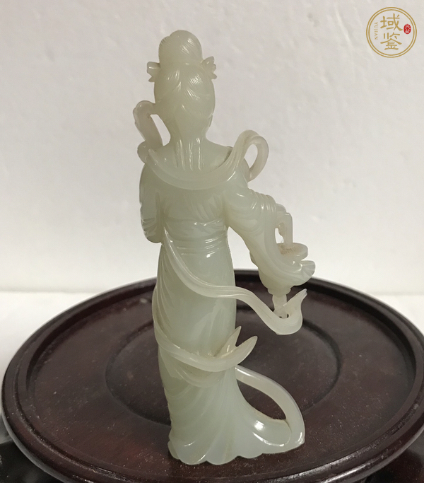 古玩玉器仕女真品鑒賞圖