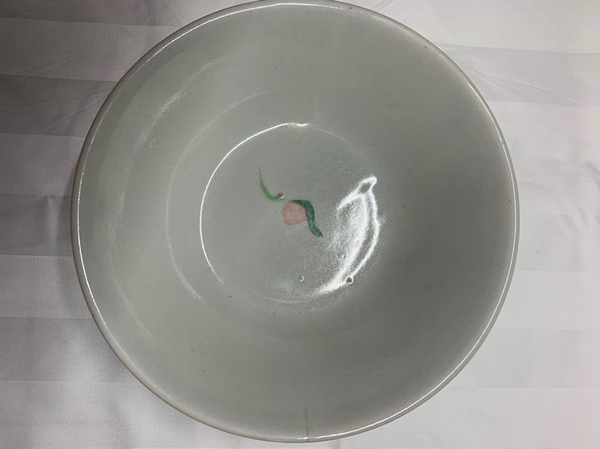 古玩陶瓷彩繪大公雞花卉紋碗拍賣,當前價格128元