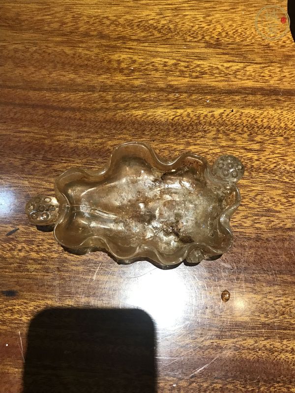 古玩玉器水晶筆舔真品鑒賞圖