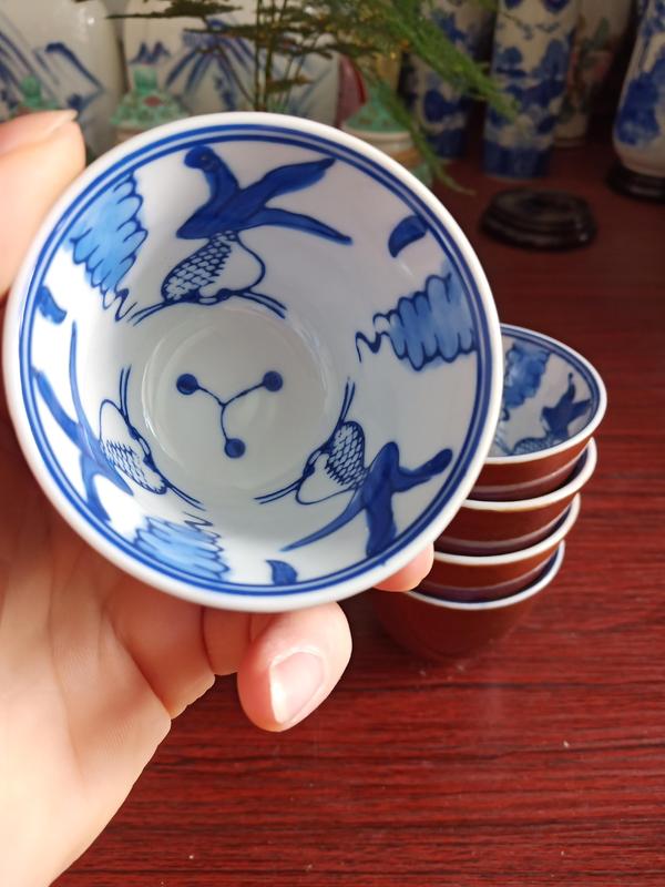 古玩陶瓷魚藻紋青花杯拍賣,當前價格800元