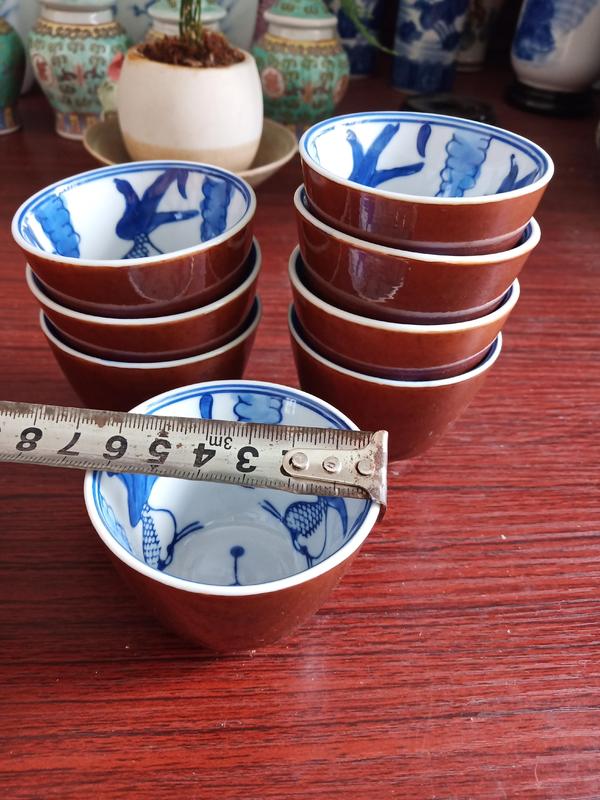 古玩陶瓷魚藻紋青花杯拍賣,當前價格800元
