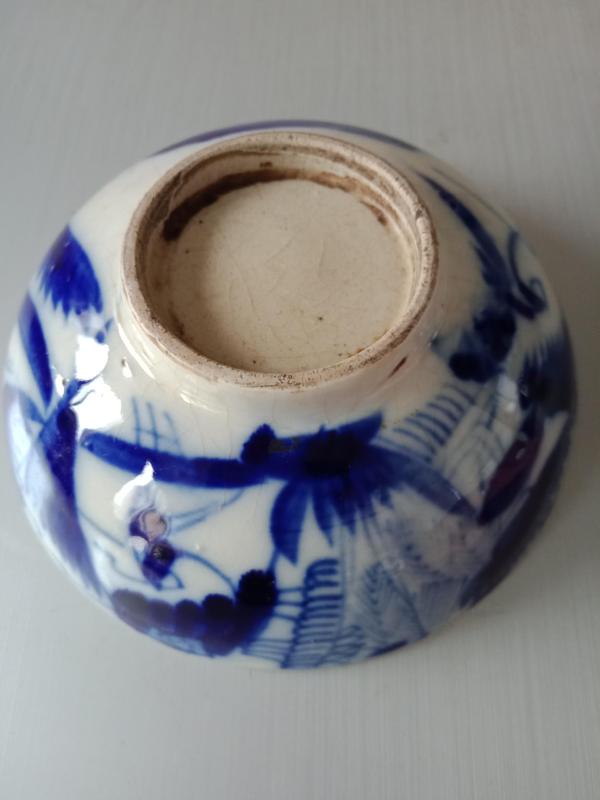 古玩陶瓷清晚人物通景青花大碗拍賣,當前價格680元