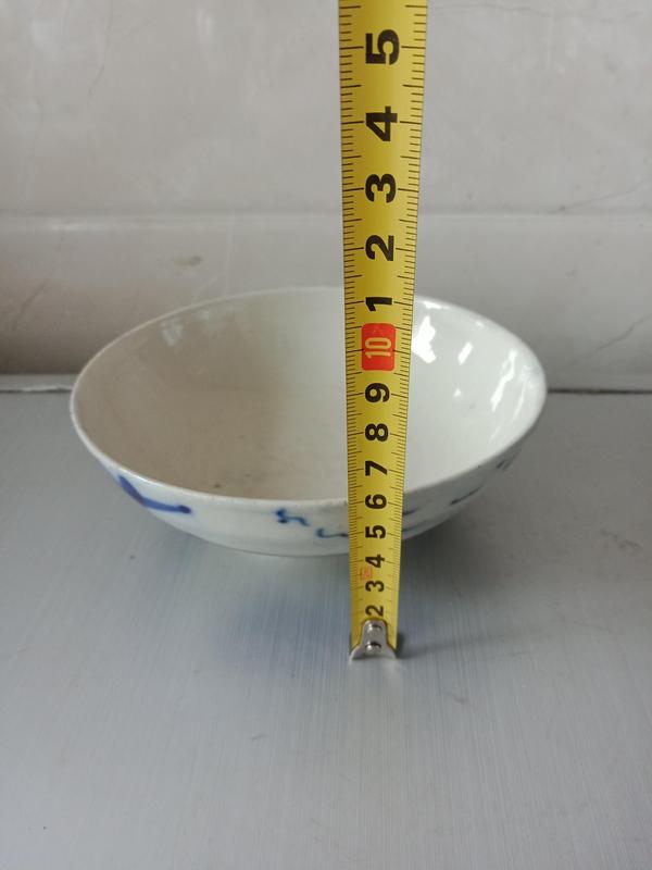 古玩陶瓷清晚人物通景青花大碗拍賣,當前價格680元