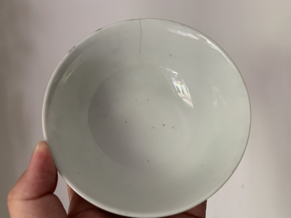 古玩陶瓷民國 墨地粉彩百花不露地碗 一對拍賣,當(dāng)前價(jià)格228元