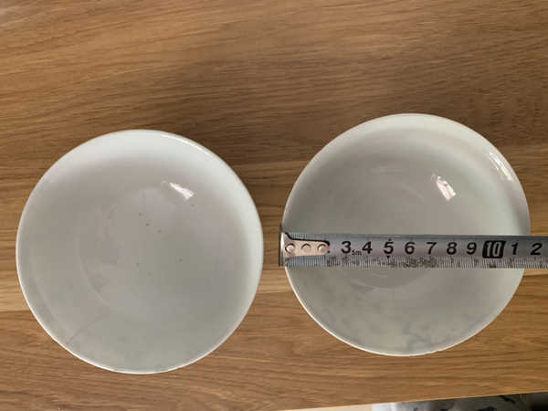 古玩陶瓷民國 墨地粉彩百花不露地碗 一對拍賣，當前價格228元