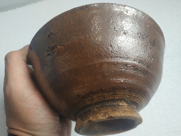 古玩陶瓷清代磁州窯醬釉碗拍賣,當(dāng)前價(jià)格249元
