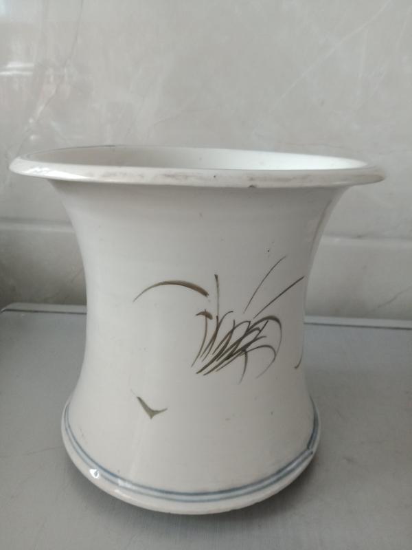 古玩陶瓷民國醴陵釉下彩花鳥紋束腰大筆筒(帶保真卡)拍賣,當前價格1200元