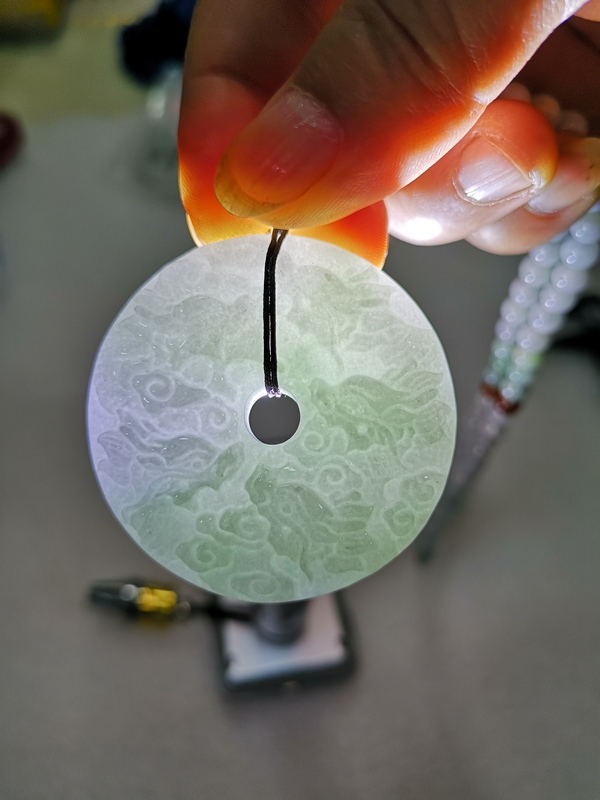 古玩玉器龍紋翠璧拍賣,當(dāng)前價格1688元
