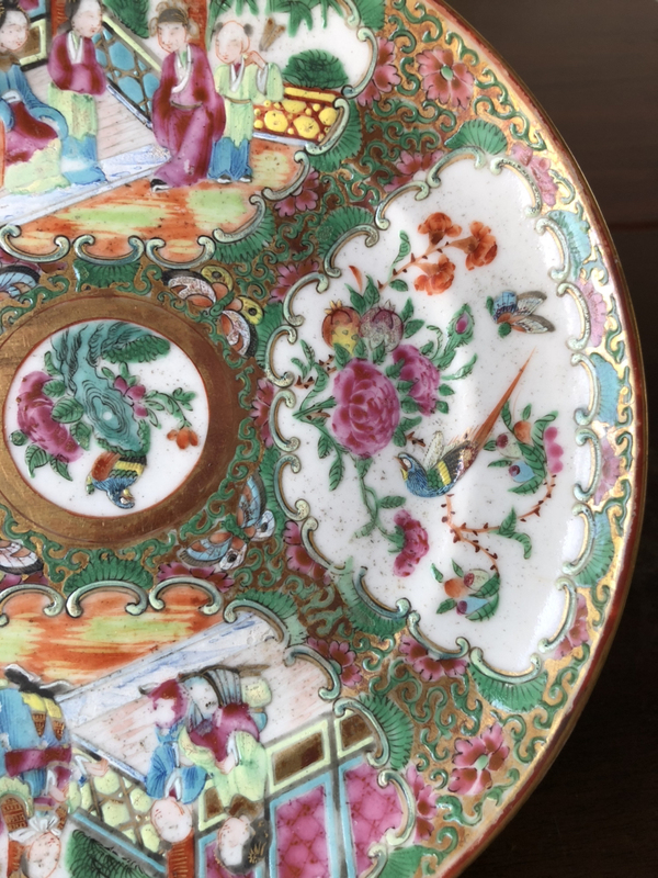 古玩陶瓷清代·廣彩人物盤(pán)放漏價(jià)起拍拍賣(mài)，當(dāng)前價(jià)格120元