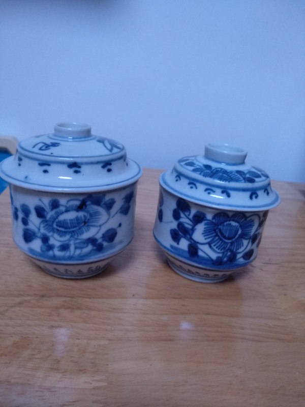 古玩陶瓷清乾隆花卉紋青花蓋罐拍賣,當前價格1888元