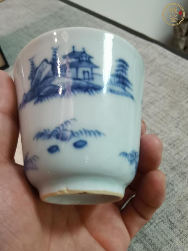 古玩陶瓷青花花卉紋杯真品鑒賞圖