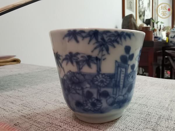 古玩陶瓷青花花卉紋杯真品鑒賞圖