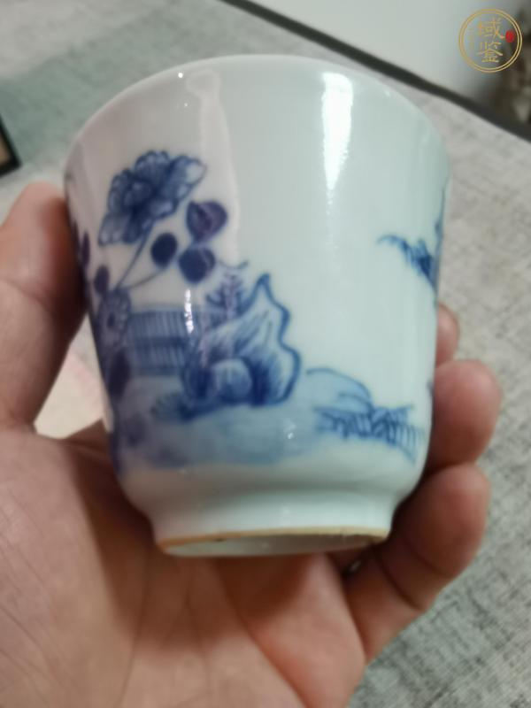 古玩陶瓷青花花卉紋杯真品鑒賞圖