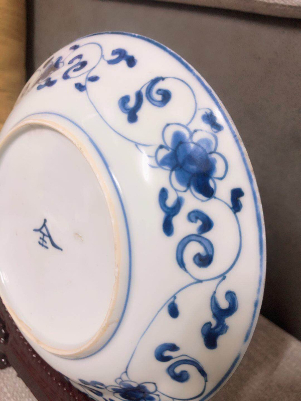 古玩陶瓷康熙飛黃騰達青花盤拍賣,當前價格2800元