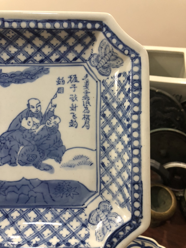 古玩陶瓷青花盤(精品)拍賣,當前價格177元