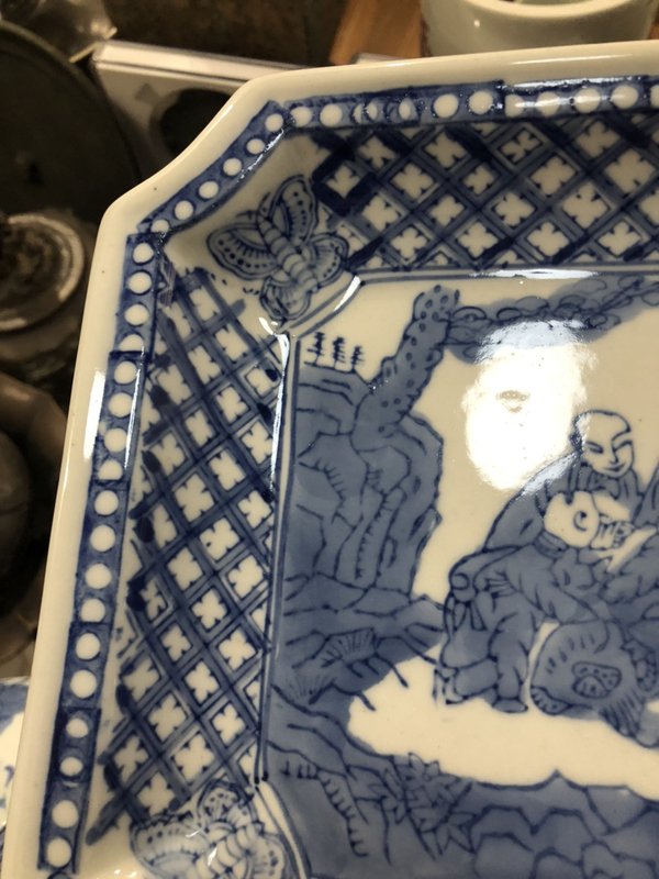 古玩陶瓷青花盤(精品)拍賣,當前價格177元