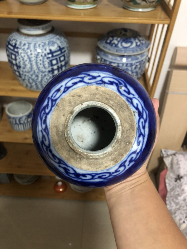 古玩陶瓷囍字紋青花罐拍賣,當前價格888元