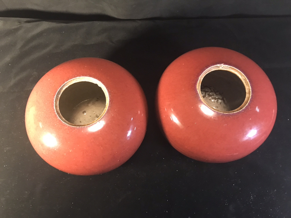 古玩陶瓷清中期·祭紅釉西瓜罐拍賣,當前價格28000元