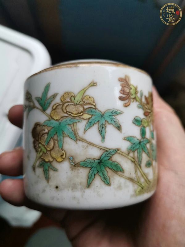 古玩陶瓷花卉紋酒溫真品鑒賞圖