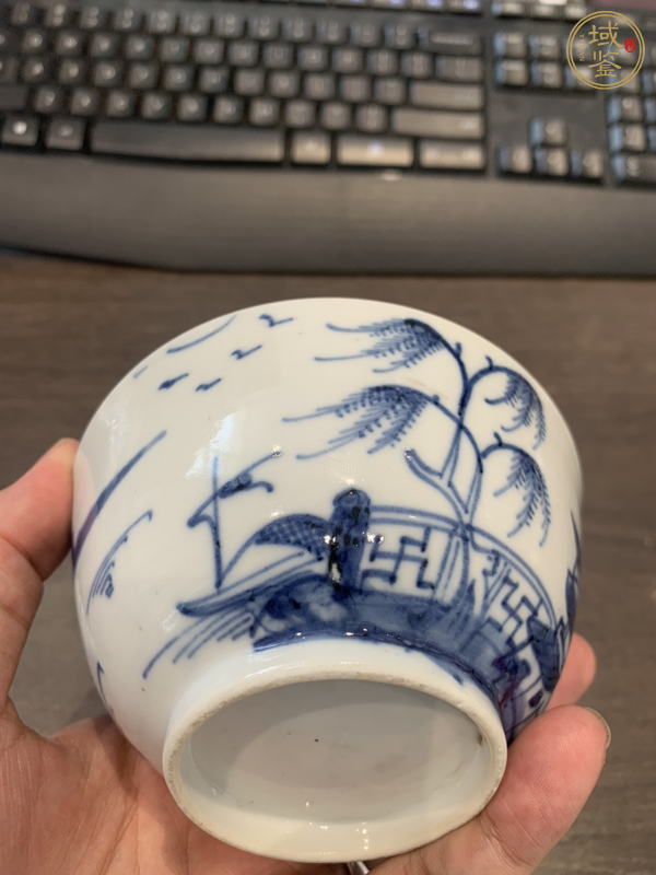 古玩陶瓷青花蓋碗真品鑒賞圖