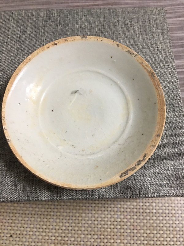 古玩陶瓷影青芒口圈足盤拍賣,當前價格444元
