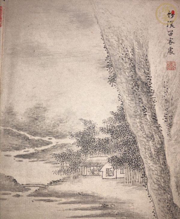 古玩字畫耕云子書畫冊(cè)頁(yè)一開真品鑒賞圖