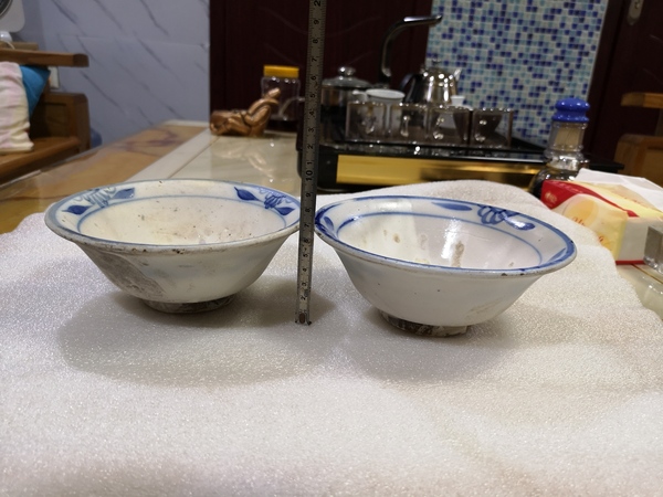 古玩陶瓷清代磁州窯青花碗拍賣,當(dāng)前價(jià)格550元
