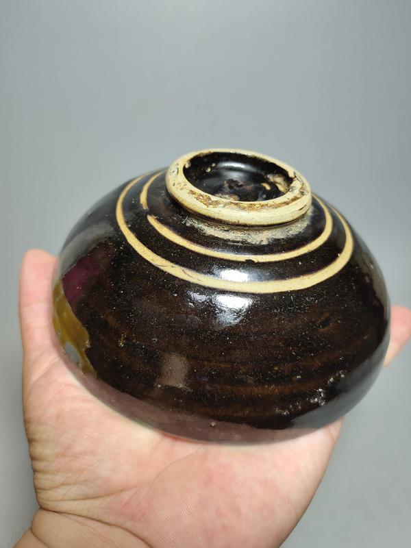 古玩陶瓷宋金耀州窯弦紋黑釉盞(茶器)拍賣,當(dāng)前價(jià)格7588元