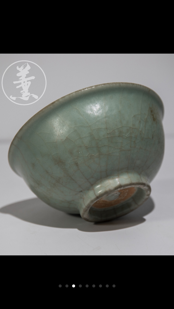 古玩陶瓷元末明初.天青釉汝窯碗拍賣，當(dāng)前價(jià)格6666元