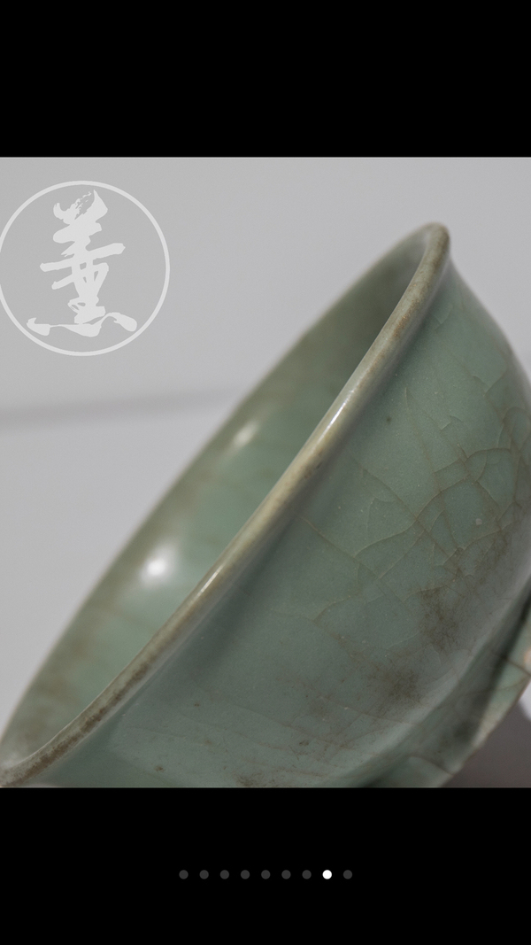 古玩陶瓷元末明初.天青釉汝窯碗拍賣，當(dāng)前價(jià)格6666元