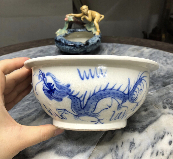 古玩陶瓷青花龍紋碗拍賣,當(dāng)前價格1800元